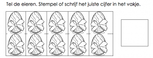 Tellen van paaseieren tot 10