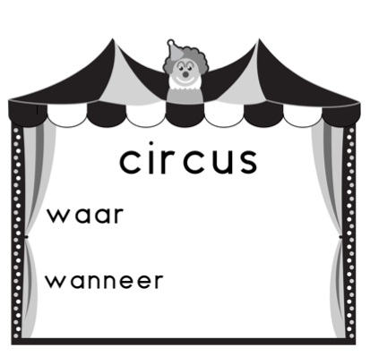 Aankondiging circus tent