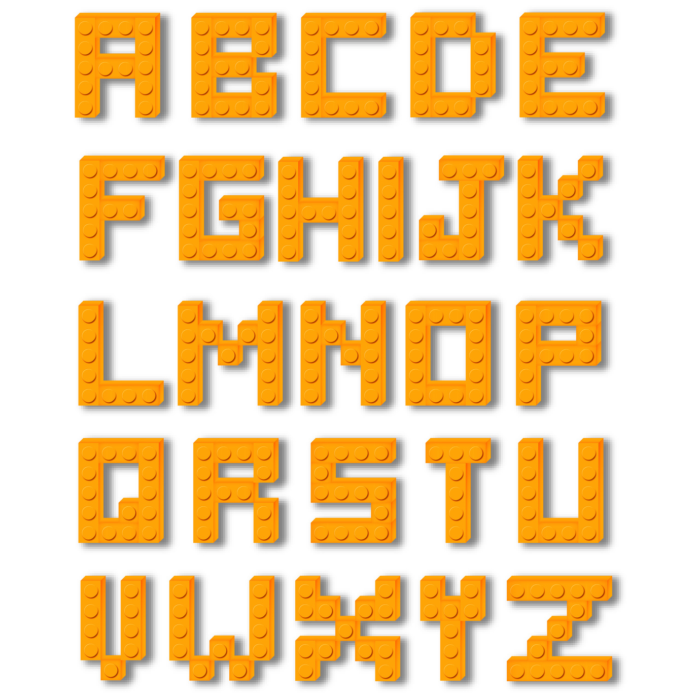 Letters alfabet Lego