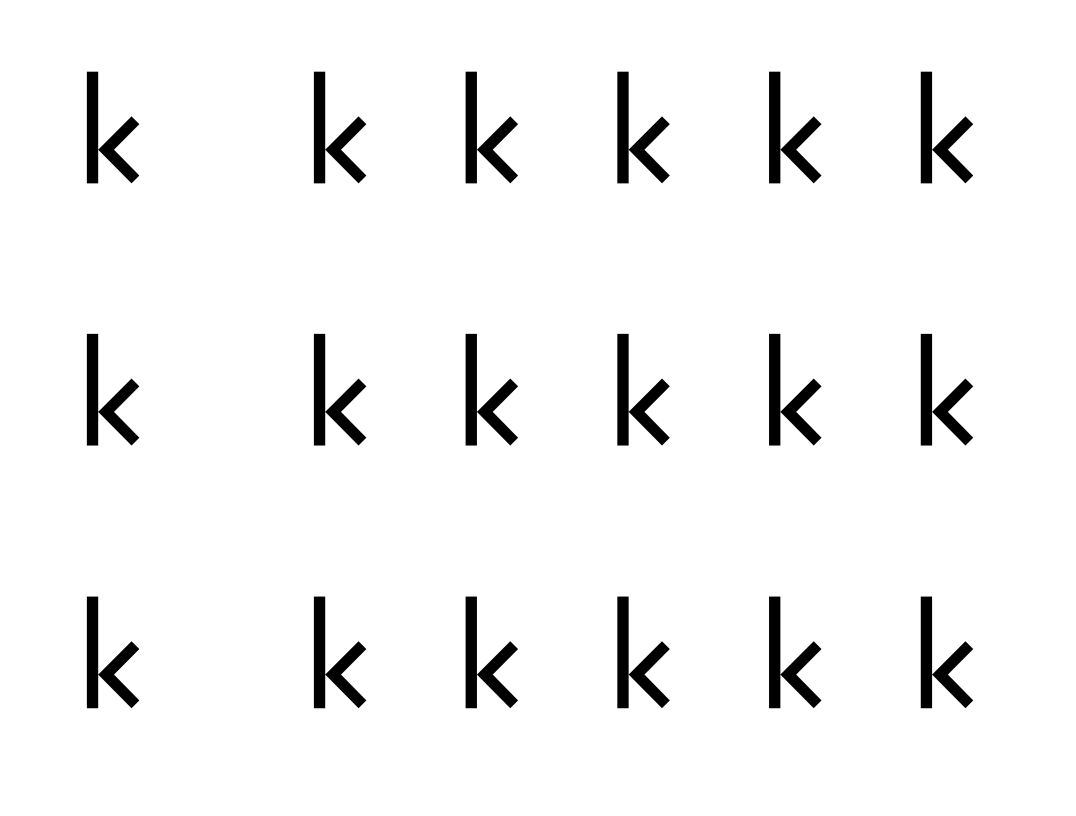 Letter k